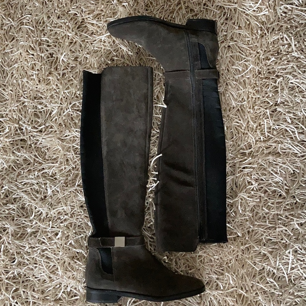 Tall suede boots